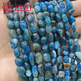 6-8mm Natural Apatite Stone Beads for Jewelry Making
