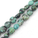 6-8mm African Turquoise Stone Beads 15-inch Strand for Jewelry Making