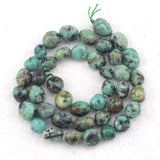 6-8mm African Turquoise Stone Beads 15-inch Strand for Jewelry Making