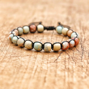 6*8mm Shoushan Stone Beads Bracelet for Women Men Bohemia Healing Reiki Pray