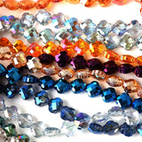 6/8mm Faceted Cross Glass Beads For Jewelry Making