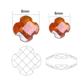 6/8mm Faceted Cross Glass Beads For Jewelry Making