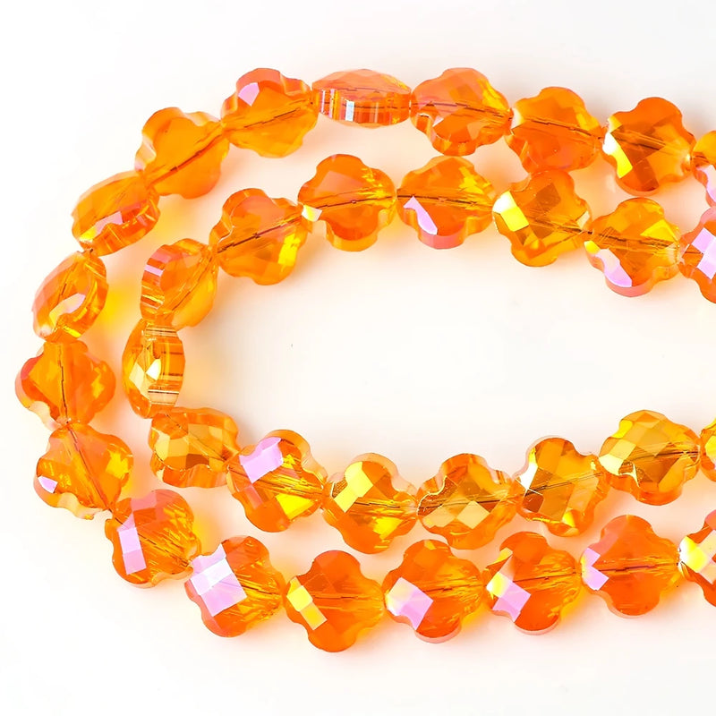 6/8mm Faceted Cross Glass Beads For Jewelry Making