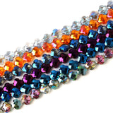 6/8mm Faceted Cross Glass Beads For Jewelry Making