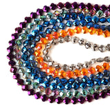 6/8mm Faceted Cross Glass Beads For Jewelry Making