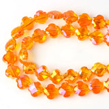 6/8mm Faceted Cross Glass Beads For Jewelry Making