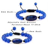 6/8mm Beaded Bracelet Chalcedony Stone Braided Bracelet Yoga Jewelry