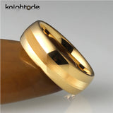 Tungsten Carbide Wedding Band Men Women Brushed Polished Comfort Fit
