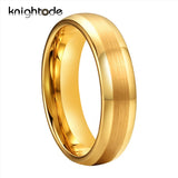 Tungsten Carbide Wedding Band Men Women Brushed Polished Comfort Fit