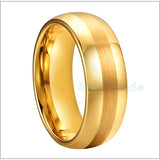 Tungsten Carbide Wedding Band Men Women Brushed Polished Comfort Fit