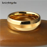 Tungsten Carbide Wedding Band Men Women Brushed Polished Comfort Fit