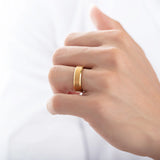 6/8mm Tungsten Carbide Wedding Band Beveled Edges Flat Comfort Fit