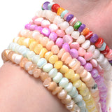 6-8mm Natural Freshwater Shell Beads Bulk Pearls Spacer Beads for Bracelets DIY