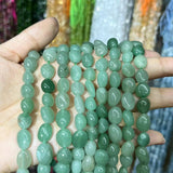Green Aventurine Irregular Stone Beads 6-8mm 18 Inch