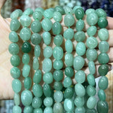Green Aventurine Irregular Stone Beads 6-8mm 18 Inch