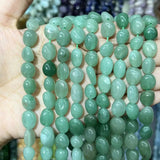 Green Aventurine Irregular Stone Beads 6-8mm 18 Inch