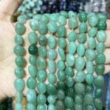 Green Aventurine Irregular Stone Beads 6-8mm 18 Inch