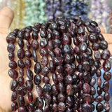 Red Garnet Natural Stone Beads 6-8mm for DIY Necklace/Bracelet