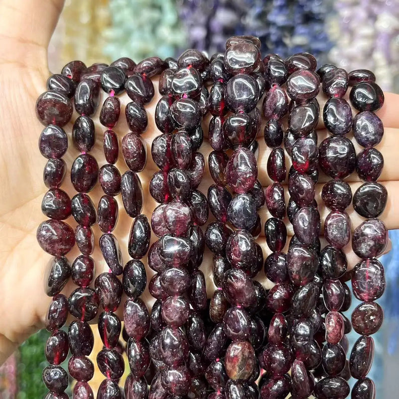 Red Garnet Natural Stone Beads 6-8mm for DIY Necklace/Bracelet