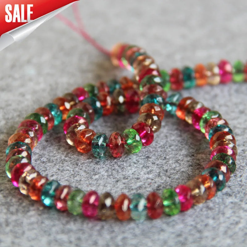 6*8mm Multicolor Tourmaline Abacus Beads for Jewelry Making