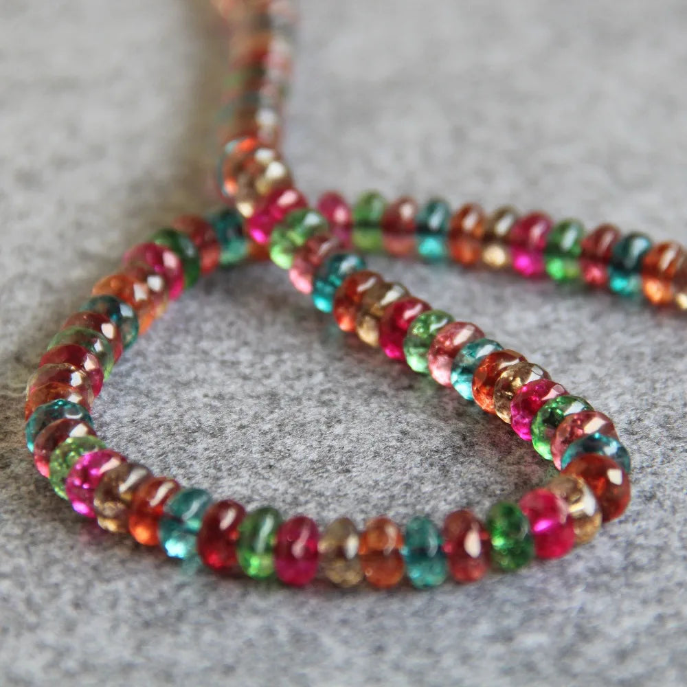 6*8mm Multicolor Tourmaline Abacus Beads for Jewelry Making