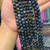 6-8mm Natural Yellow Kyanite Beads Round Stone Loose Beads
