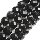 Natural Faceted Tourmaline Stone Beads Round Loose Beads 7.5''