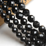 Natural Faceted Tourmaline Stone Beads Round Loose Beads 7.5''