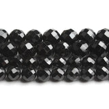 Natural Faceted Tourmaline Stone Beads Round Loose Beads 7.5''