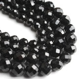 Natural Faceted Tourmaline Stone Beads Round Loose Beads 7.5''