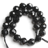 Natural Faceted Tourmaline Stone Beads Round Loose Beads 7.5''