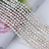 6-8mm Freshwater Pearls Baroque Beads DIY Jewelry Necklace Bracelet