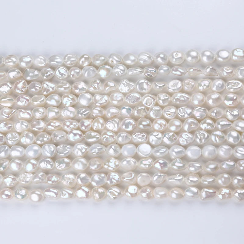 6-8mm Freshwater Pearls Baroque Beads DIY Jewelry Necklace Bracelet