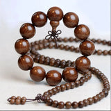 Golden Sandalwood Ebony Bracelet Buddha Beads 108 Beads