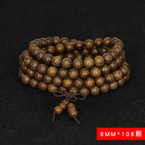Golden Sandalwood Ebony Bracelet Buddha Beads 108 Beads