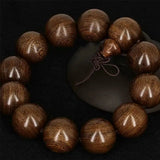 Golden Sandalwood Ebony Bracelet Buddha Beads 108 Beads