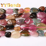 6-8mm Tourmaline Stone Beads Loose Spacer Beads For DIY Jewelry Making