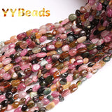 6-8mm Tourmaline Stone Beads Loose Spacer Beads For DIY Jewelry Making