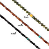 6/8mm Natural Sandalwood Beads Wrist Bracelet DIY Strand Bead Wooden Pray