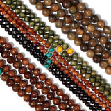 6/8mm Natural Sandalwood Beads Wrist Bracelet DIY Strand Bead Wooden Pray