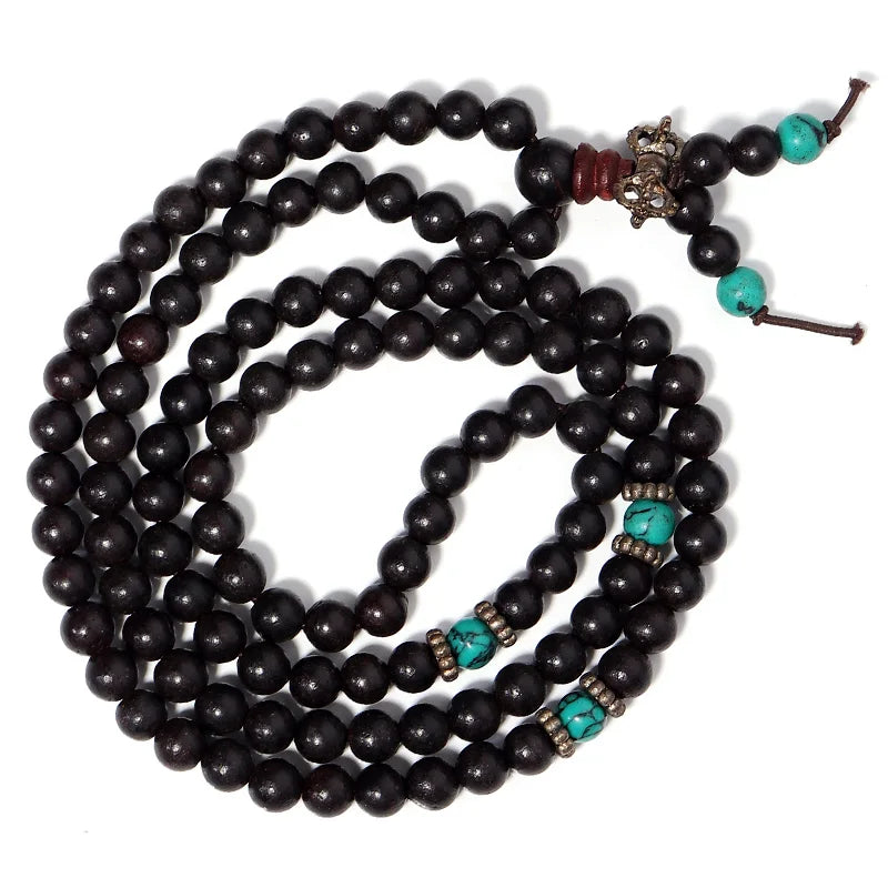 6/8mm Natural Sandalwood Beads Wrist Bracelet DIY Strand Bead Wooden Pray