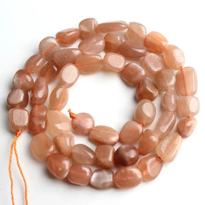 6-8mm Sunstone Beads Natural Stone for Jewelry Making 15inches