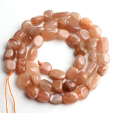 6-8mm Sunstone Beads Natural Stone for Jewelry Making 15inches