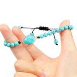 Natural Stone Bracelet Geometric Shape Beaded Bangles