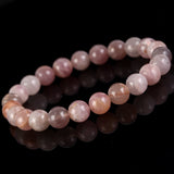 6/8mm Pink Opal Stone Bracelet for Men Women