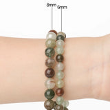 6/8mm Rutilated Quartz Beads Round Loose Gemstone Bead 15''