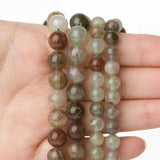 6/8mm Rutilated Quartz Beads Round Loose Gemstone Bead 15''