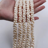 6-8mm Baroque Freshwater Pearl Strands Side Hole Chain