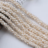 6-8mm Baroque Freshwater Pearl Strands Side Hole Chain
