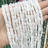 6*8mm Square Natural Stone Agates Jades Quartz Amazonite Spacer Beads